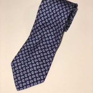 Tossed Pined Tie  - Brooks Brothers  - Navy